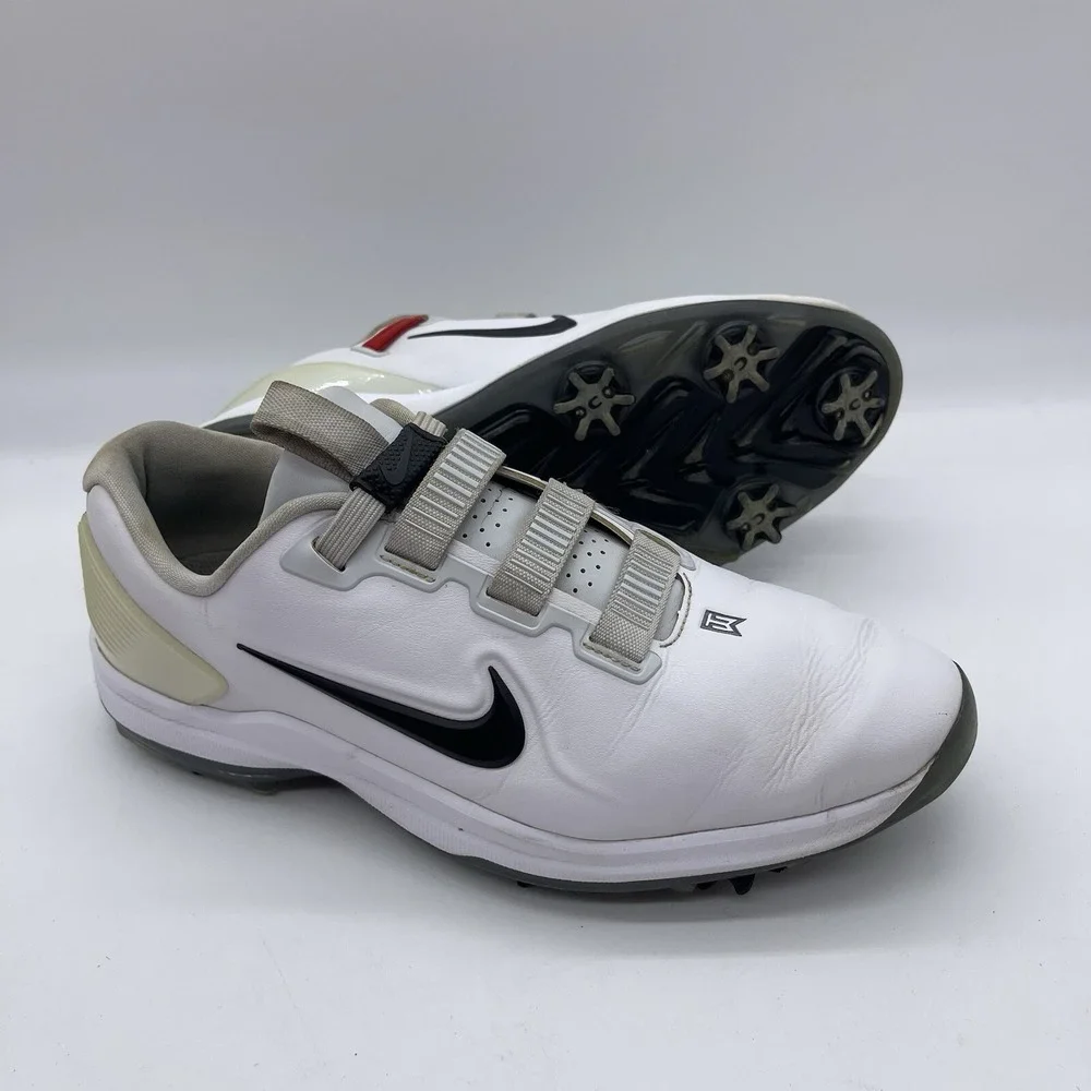 Nike Tiger Woods 71 Fast Fit Men's Size 9.5 Golf Shoes CD6300-100 White Sneakers